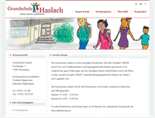 Tablet Screenshot of grundschule-haslach-herrenberg.de